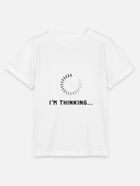 I'm thinking - Stanley/Stella Kinder T-Shirt MINI CREATOR  - Weiß