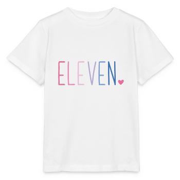 Elfter Geburtstag 11 Mädchen Eleven Herz Elf Jahre - Stanley/Stella Kinder T-Shirt MINI CREATOR  - Weiß - Vorne - Maike (125cm)