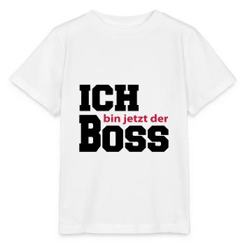 Baby Kinder Ich bin der Boss Chef - Stanley/Stella Kinder T-Shirt MINI CREATOR  - Weiß - Vorne - Maike (125cm)
