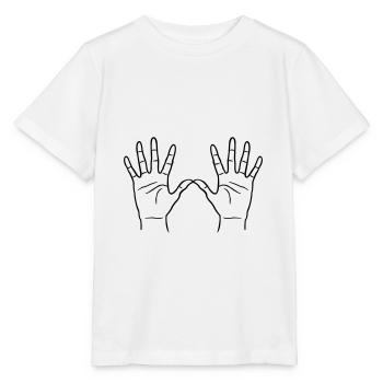 Mains - T-shirt bio MINI CREATOR Stanley/Stella Enfant - blanc - Devant - Maike (125cm)