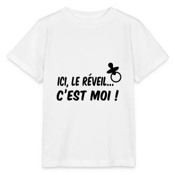 Ici, le réveil c'est moi - T-shirt bio MINI CREATOR Stanley/Stella Enfant - blanc - Devant - Maike (125cm)