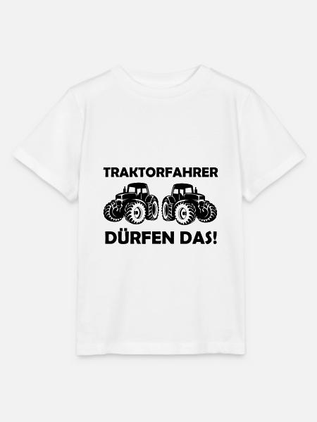 traktorfahrer duerfen das - Stanley/Stella Kinder T-Shirt MINI CREATOR - Weiß
