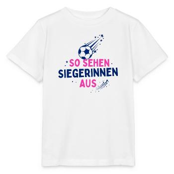 Fußball Coole Mädchen spielen Fußball Fußballerin - Stanley/Stella Kinder T-Shirt MINI CREATOR  - Weiß - Vorne - Maike (125cm)