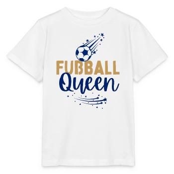 Fußball Queen Mädchen spielen Fußball Fußballerin - Stanley/Stella Kinder T-Shirt MINI CREATOR  - Weiß - Vorne - Maike (125cm)