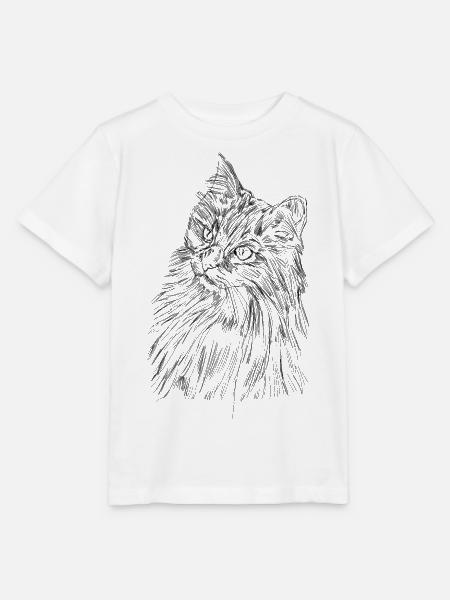 Süßes Katzengesicht - Stanley/Stella Kinder T-Shirt MINI CREATOR - Weiß