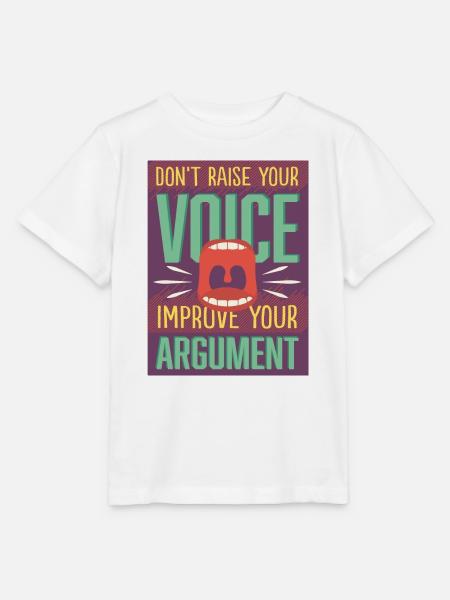 Argument statt Stimme erheben - Stanley/Stella Kinder T-Shirt MINI CREATOR  - Weiß