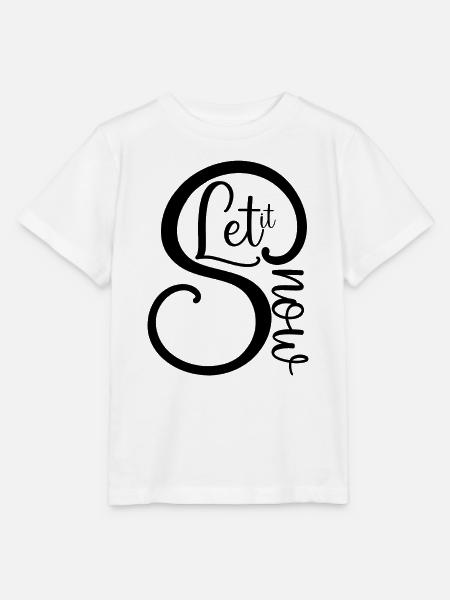 Let it Snow Weihnactsmotiv - Stanley/Stella Kinder T-Shirt MINI CREATOR  - Weiß
