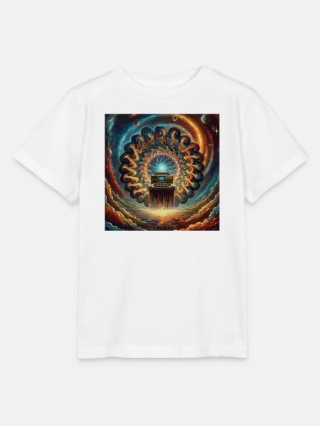 Kosmischer Retro Computer Kunstwerk - Stanley/Stella Kinder T-Shirt MINI CREATOR - Weiß