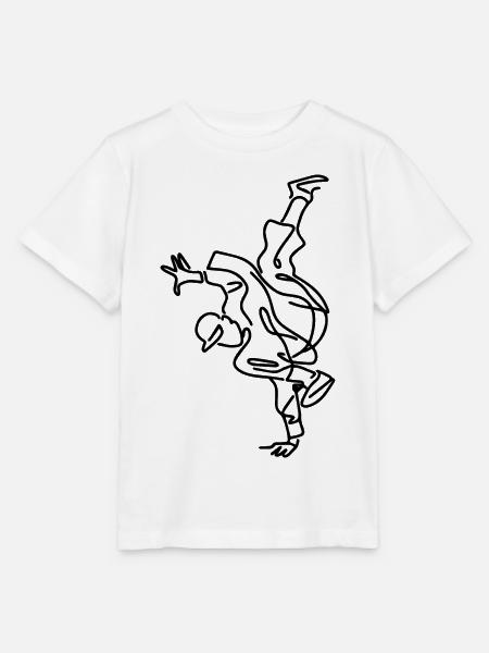 Breakdance Junge Zeichnung - Stanley/Stella Kinder T-Shirt MINI CREATOR  - Weiß