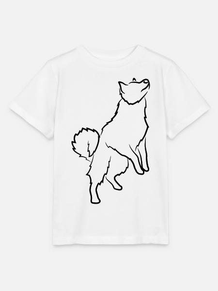 Hund Skizze - Stanley/Stella Kinder T-Shirt MINI CREATOR  - Weiß