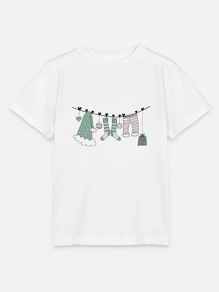 Die Wäscheleine vom Weihnachtsmann - Stanley/Stella Kinder T-Shirt MINI CREATOR - Weiß
