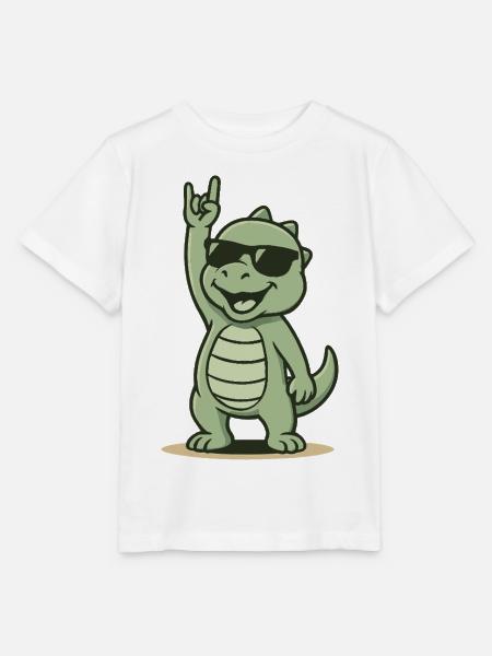 Dino Rockt! - Stanley/Stella Kinder T-Shirt MINI CREATOR - Weiß