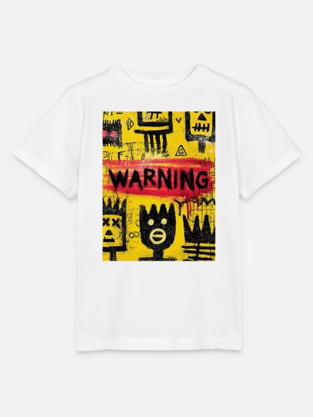 Visuelle Warnung vor urbanen Graffiti - Stanley/Stella Kinder T-Shirt MINI CREATOR - Weiß