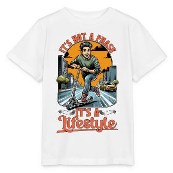 Scooter It's Not A Phase It's A Scooter Driver - Stanley/Stella MINI CREATOR Kids’ T-Shirt - white - Front - Maike (125cm)