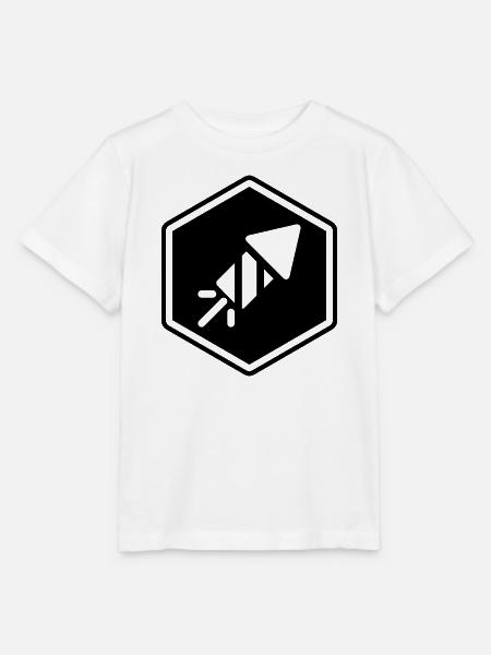 Abstraktes geometrisches Strichkunst-Design - Stanley/Stella Kinder T-Shirt MINI CREATOR  - Weiß