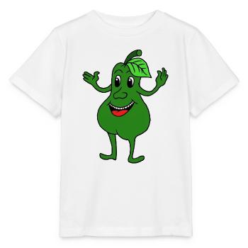 Birne Obst - Stanley/Stella Kinder T-Shirt MINI CREATOR  - Weiß - Vorne - Maike (125cm)