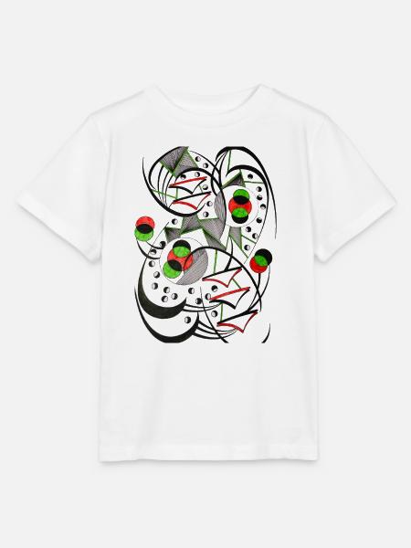 Kreislinien Chaos Abstract - Stanley/Stella Kinder T-Shirt MINI CREATOR - Weiß
