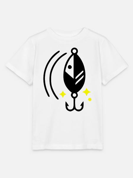 angelkoeder-blinker-haken-icon - Stanley/Stella Kinder T-Shirt MINI CREATOR - Weiß