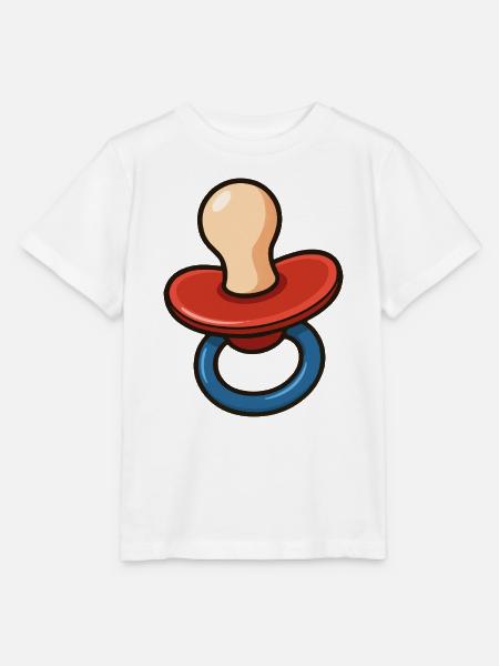 Schnuller Cartoon Babyspielzeug - Stanley/Stella Kinder T-Shirt MINI CREATOR - Weiß