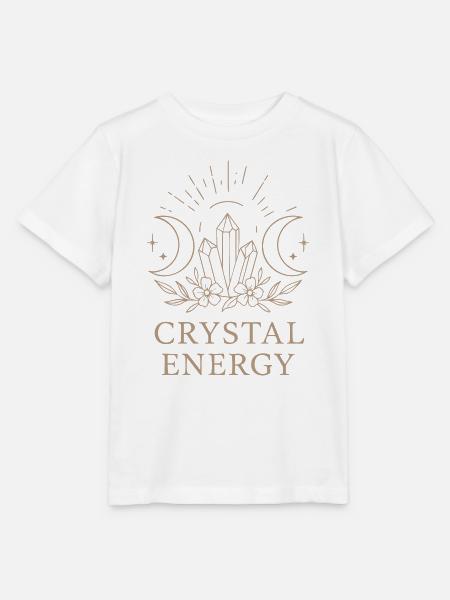 Kristallenergie Blumenlinienkunst - Stanley/Stella Kinder T-Shirt MINI CREATOR  - Weiß