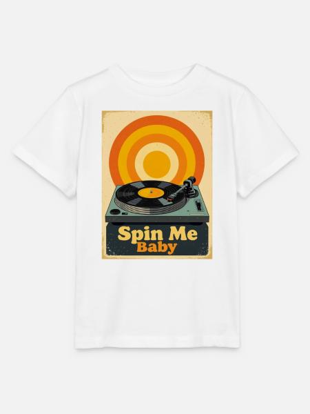 Retro-Vinylplatte mit warmem, lebendigem Ton - Stanley/Stella Kinder T-Shirt MINI CREATOR  - Weiß