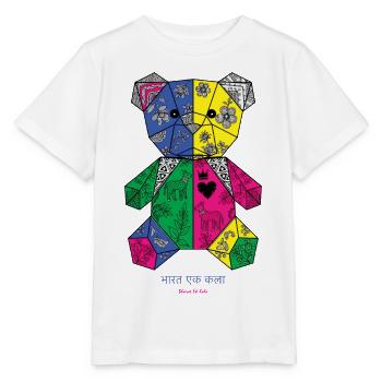 Geometric Floral Teddy Mosaic - Stanley/Stella MINI CREATOR Kids’ T-Shirt - white - Front - Maike (125cm)