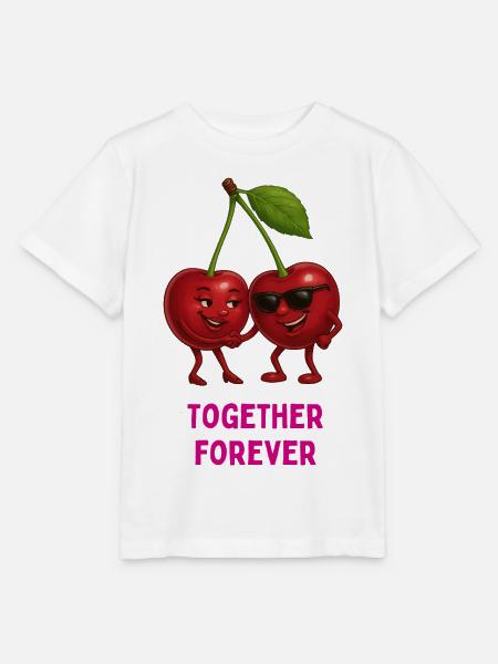 Kirschen-Duo Together Forever - Stanley/Stella Kinder T-Shirt MINI CREATOR - Weiß