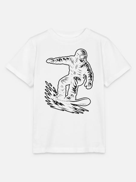 Direkte Snowboard Aussage - Stanley/Stella Kinder T-Shirt MINI CREATOR  - Weiß