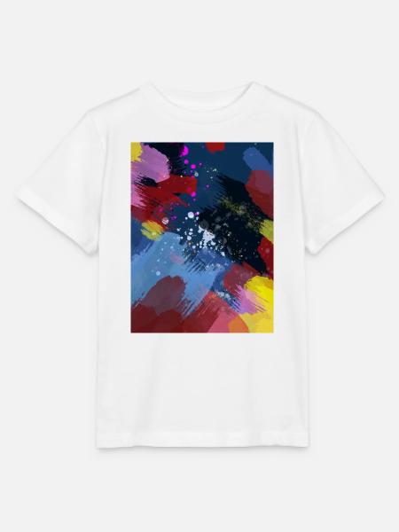 Farbexplosion Tintenstreifen - Stanley/Stella Kinder T-Shirt MINI CREATOR  - Weiß