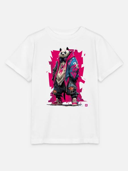 Panda Streetpunk Neonjacke - Stanley/Stella Kinder T-Shirt MINI CREATOR - Weiß