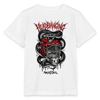 Headbanging Red Mask - Stanley/Stella MINI CREATOR Kids’ T-Shirt - white - Front - Maike (125cm)