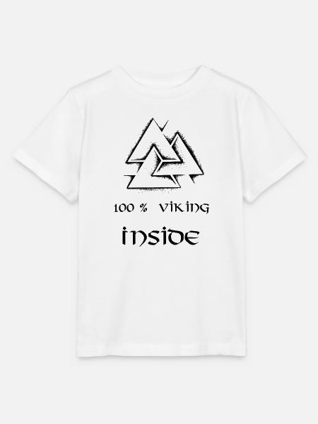 100 Prozent Wikinger im Inneren - Stanley/Stella Kinder T-Shirt MINI CREATOR  - Weiß