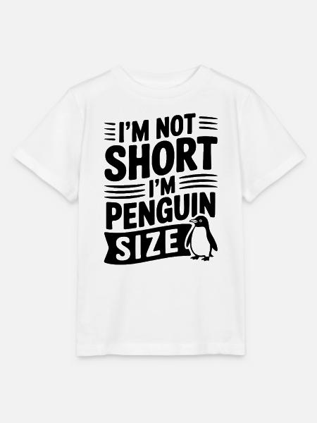 Ich bin nicht klein, ich habe Pinguin-Größe. - Stanley/Stella Kinder T-Shirt MINI CREATOR - Weiß