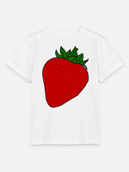 Rote Erdbeere - Stanley/Stella Kinder T-Shirt MINI CREATOR  - Weiß