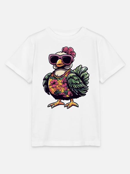 Truthahn Comic Urlaub - Stanley/Stella Kinder T-Shirt MINI CREATOR  - Weiß