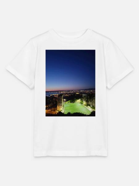 Städtische Dämmerung und Fußballfeld - Stanley/Stella Kinder T-Shirt MINI CREATOR - Weiß