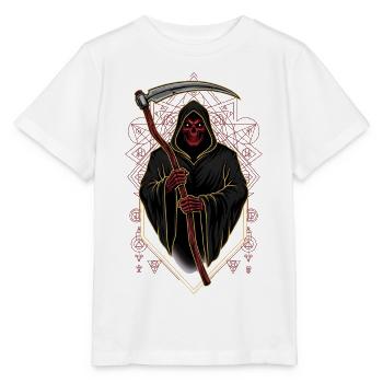 Masque de Démon Démoniaque, Fantasy de Mort, Satan Halloween - T-shirt bio MINI CREATOR Stanley/Stella Enfant - blanc - Devant - Maike (125cm)