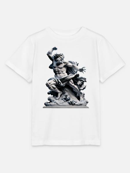Zeus Sturmstatue – mythologische Kraft - Stanley/Stella Kinder T-Shirt MINI CREATOR  - Weiß