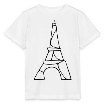 Eiffel tower - Stanley/Stella MINI CREATOR Kids’ T-Shirt - white - Front - Maike (125cm)