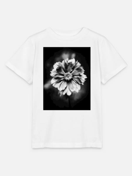 Schwarzweiß Blütenkontrast - Stanley/Stella Kinder T-Shirt MINI CREATOR - Weiß