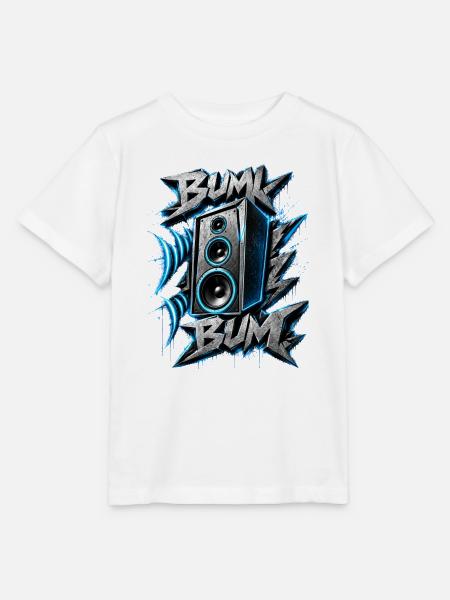 Bass Boom Graffiti-Lautsprecher - Stanley/Stella Kinder T-Shirt MINI CREATOR  - Weiß