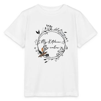 Kochkunst Grillabend - Stanley/Stella Kinder T-Shirt MINI CREATOR  - Weiß - Vorne - Maike (125cm)