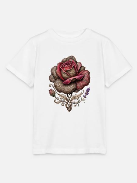 Schnitzte Rose - Stanley/Stella Kinder T-Shirt MINI CREATOR  - Weiß