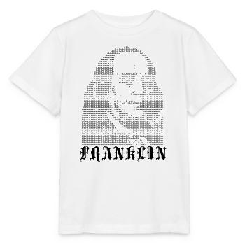 Benjamin Franklin ASCII Kunst - Stanley/Stella Kinder T-Shirt MINI CREATOR  - Weiß - Vorne - Maike (125cm)