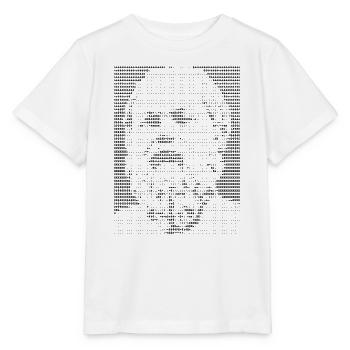 Sokrates ASCII Kunstporträt - Stanley/Stella Kinder T-Shirt MINI CREATOR  - Weiß - Vorne - Maike (125cm)