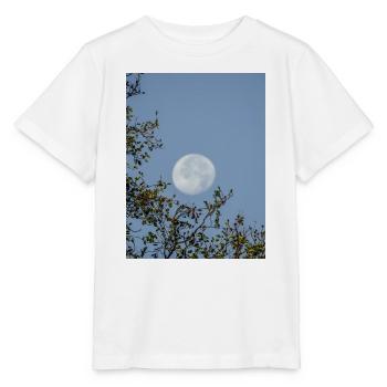 Mondbeschienene Äste Nachthimmel - Stanley/Stella Kinder T-Shirt MINI CREATOR  - Weiß - Vorne - Maike (125cm)