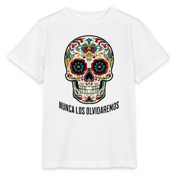 Día de los Muertos – Nunca Los Olvidaremos - Stanley/Stella Kinder T-Shirt MINI CREATOR  - Weiß - Vorne - Maike (125cm)