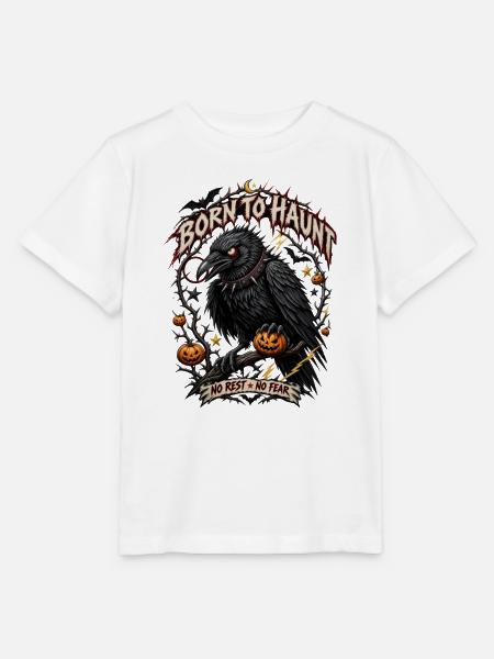 Geboren zur Spuk-Rabennacht - Stanley/Stella Kinder T-Shirt MINI CREATOR - Weiß
