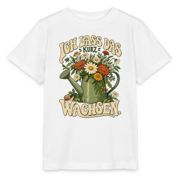Garten – Ich lass das kurz wachsen - Stanley/Stella Kinder T-Shirt MINI CREATOR  - Weiß - Vorne - Maike (125cm)