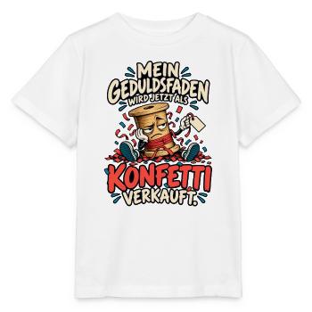 Geduldsfaden Konfetti - Stanley/Stella Kinder T-Shirt MINI CREATOR  - Weiß - Vorne - Maike (125cm)